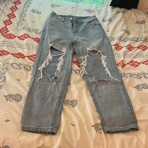 Light wash ripped jeans